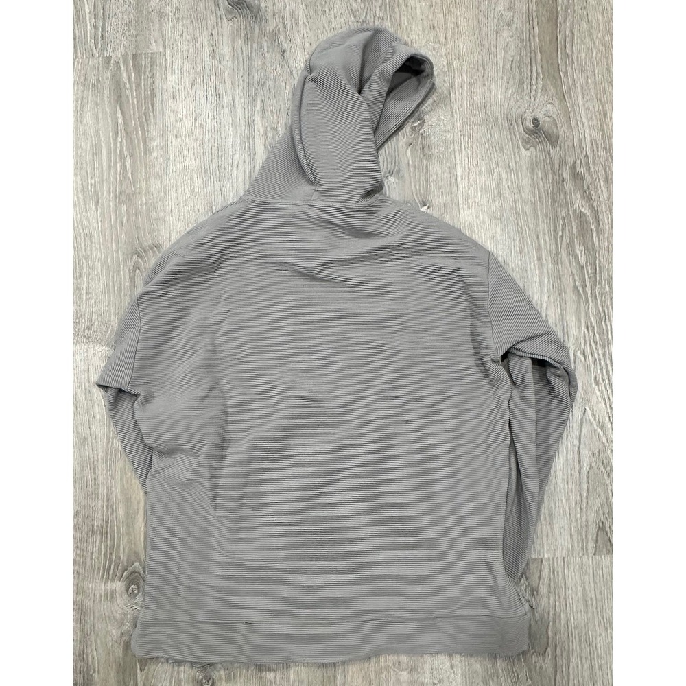Peloton Men's Gray Grey Hoodie Hooded Sweatshirt Ribbed Performance Medium M - Picture 2 of 11
